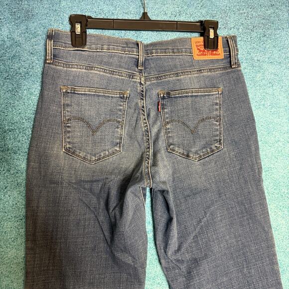 Levi's Jeans Women's Size 30 Blue Denim Mid Rise Slimming Straight - Picture 10 of 16